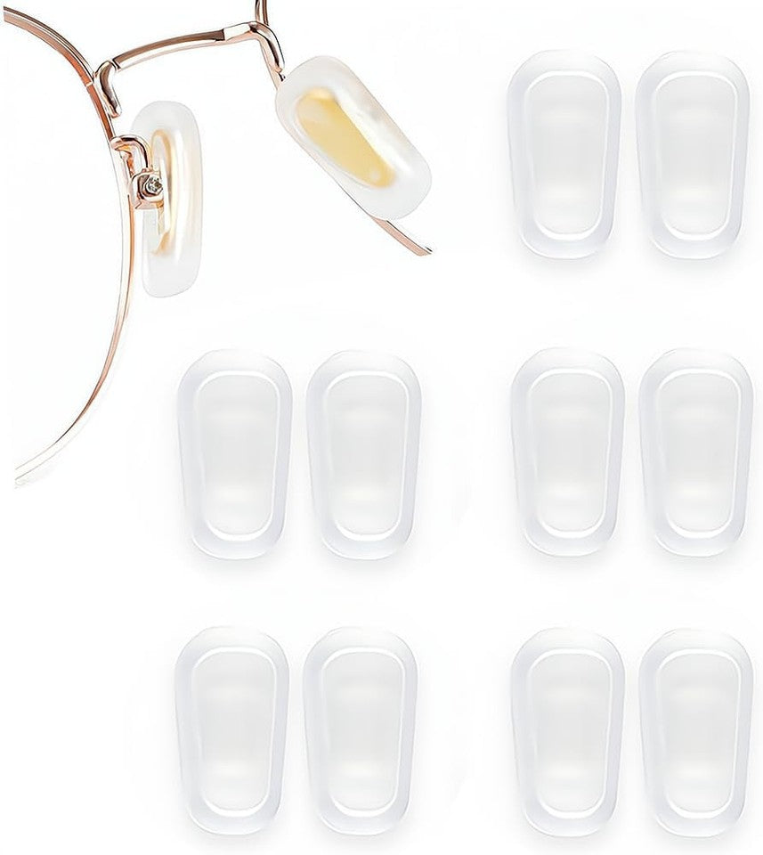 new 5 Pairs Slip-on Nose Pads Covers,Soft Silicone Eyeglasses Frosted White 07FC0E-D4 - KOEEK