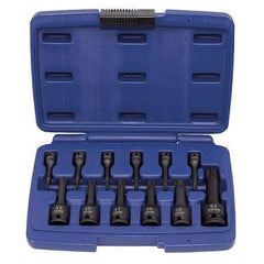 Westward 4Prh7 Drive Impact Bit Socket Set, 12 Pcs, SAE Sizes