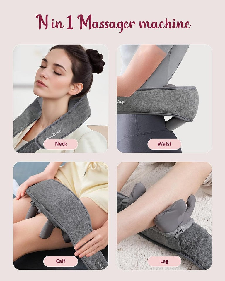 new Neck Massager with Heat, 6D Cordless Shoulder for Pain Grey 07FC0E-D4 - KOEEK