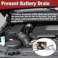 new Remote Battery Disconnect Switch Kit DC 12V 200A for Cars Auto RV Truck... 07FC0E-D4 - KOEEK