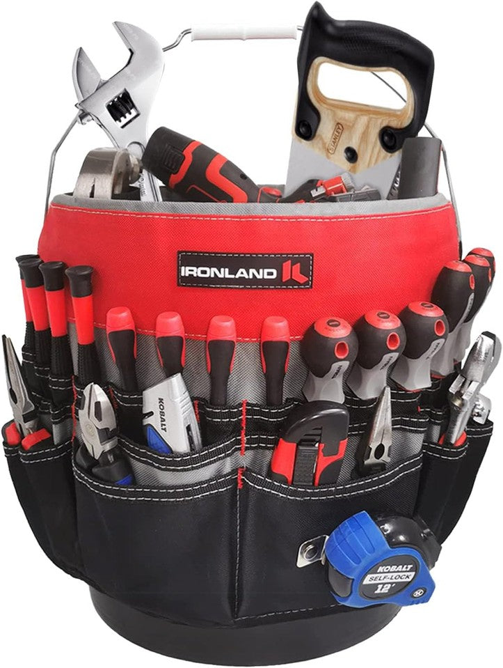 new IRONLAND Bucket Tool Organizer Fit 3.5-5 Gallon Bucket, 51 Medium, Red IRONLAND - KOEEK