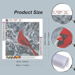 new Stalente Diamond Painting Kits for Adults, Cardinal 5D DIY White, Red STALENTE - KOEEK