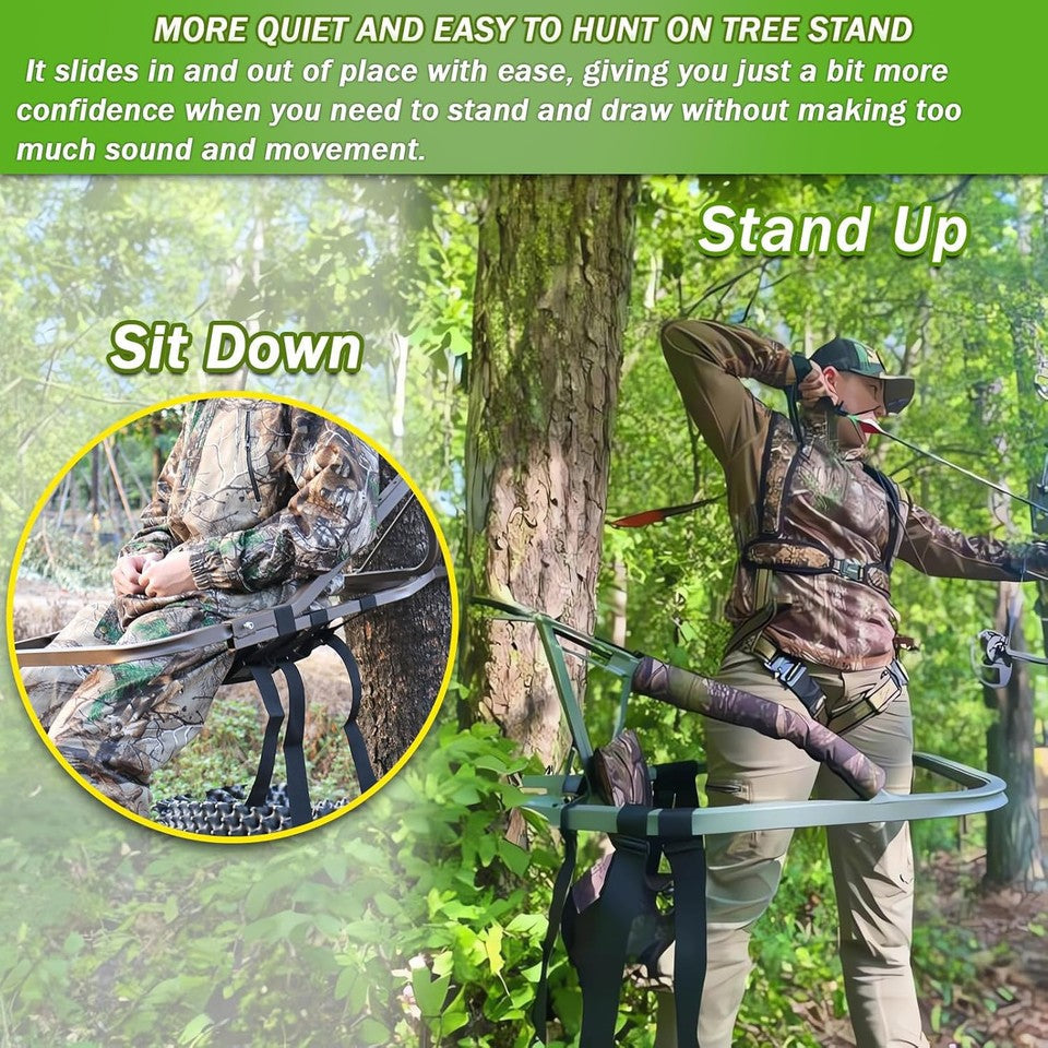new Tree Stand Seat Replacement for Hunting, Lightweight Mesh Seat... 07FC0E-D4 - KOEEK