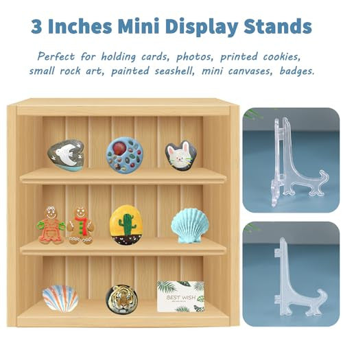 new Artliving 3 Inch Clear Plastic Easels or Stand/Plate 3 inch (12 pack), White ARTLIVING - KOEEK