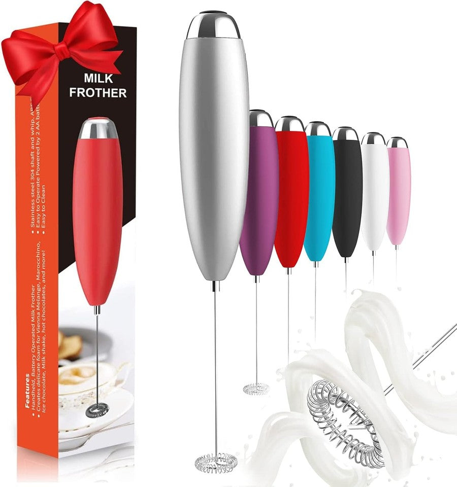 new Milk Frother, Frother for Coffee, Upgraded Titanium Motor Handheld Sliver