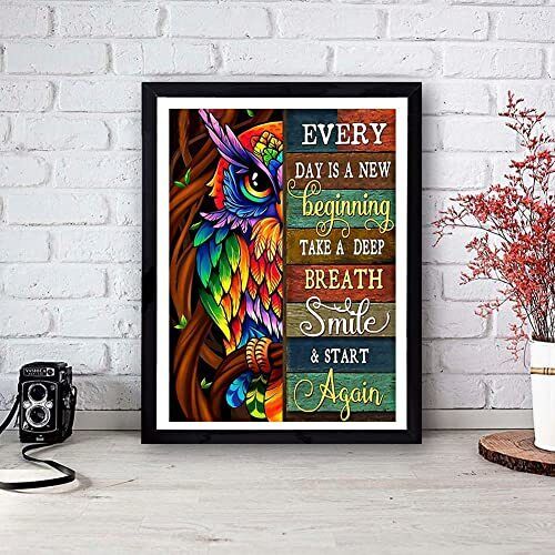 new 5D DIY Diamond Painting Kits for Adults Kids, Owls Full Drill Embroidery Cros...