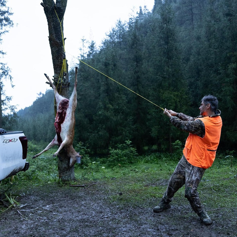 new Deer Hanger, Elk Hoist Pulley Lift System with Gambrel, Hunting Game Hanging... 07FC0E-D4 - KOEEK