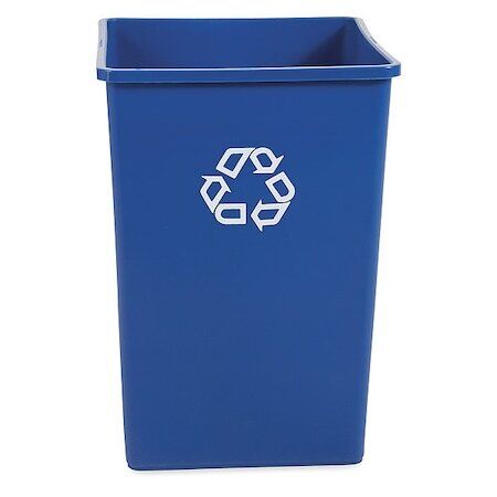 ny Rubbermaid Commercial Fg395873blue 35 Gal Square Recycling Bin, Open Top,