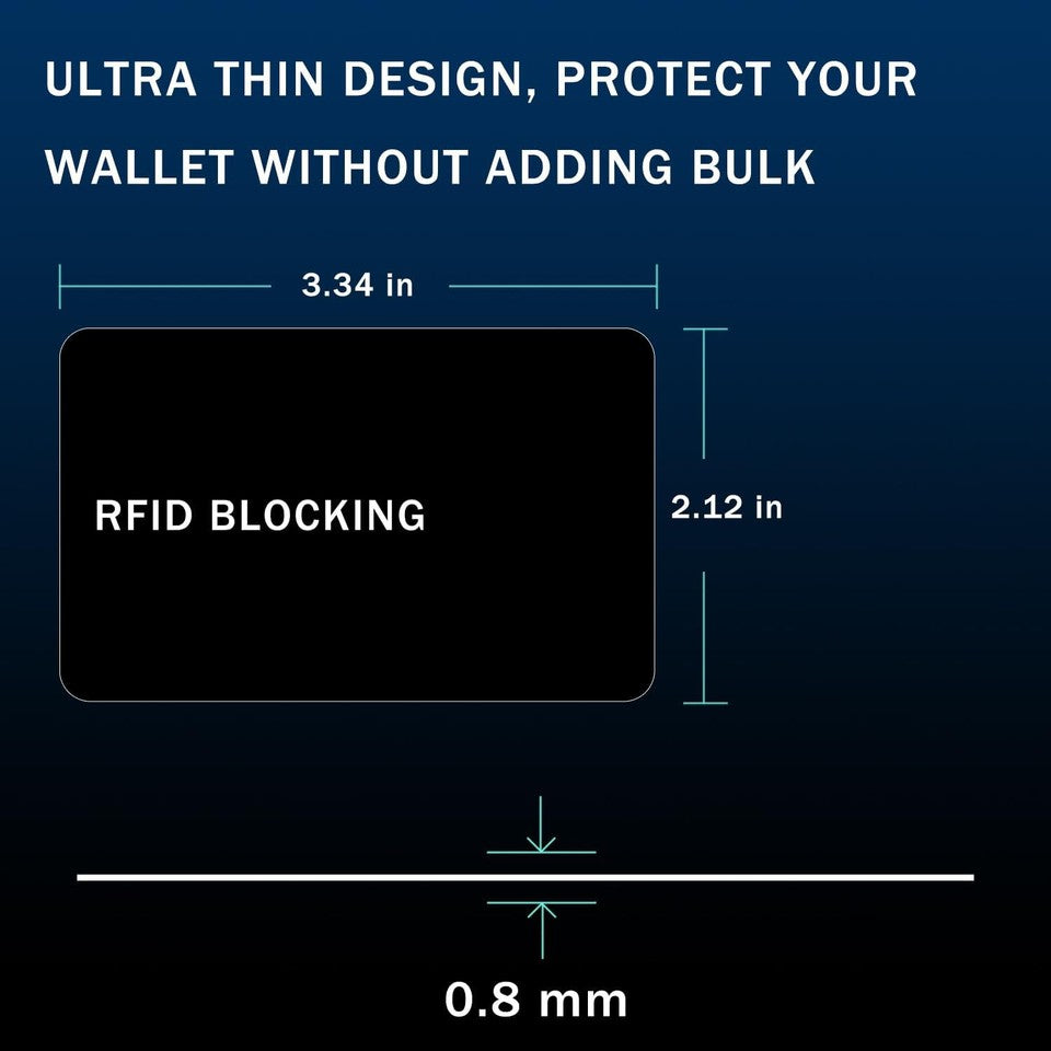 new RFID Blocking Card - 5 Pack, Contactless NFC Credit ID Black/5 cards 07FC0E-D4 - KOEEK