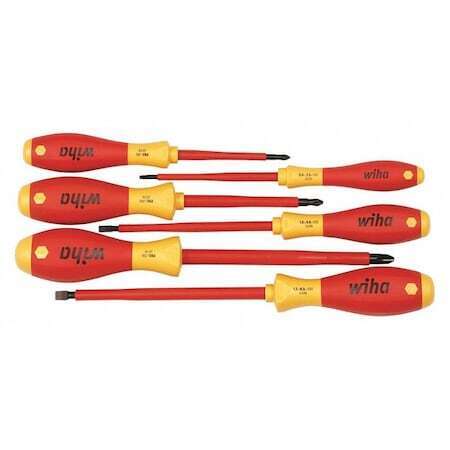 new Wiha 32092 Insulated Screwdriver Set, Slotted/Phillips Tip, Alloy Steel With koeek - KOEEK