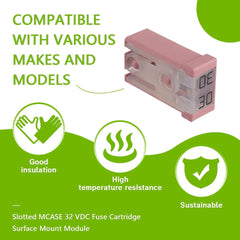 new 30A 32V Mini Slotted Automotive MCASE Shaped Cartridge Fuse Kit(Pack of... 07FC0E-D4 - KOEEK