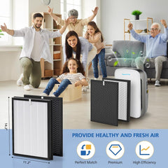 new AP-B102 True HEPA Replacement Filter Set Compatible with Alexapure Breeze... 07FC0E-D4 - KOEEK