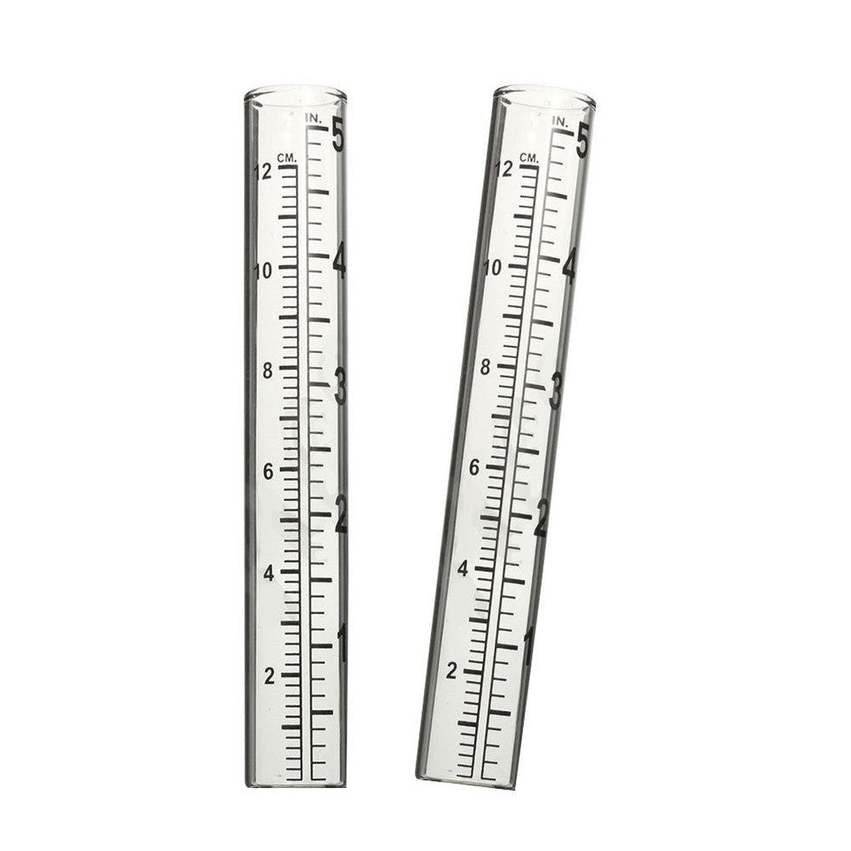 new 5" Capacity Rain Gauge Glass Replacement Tube for Yard Garden Outdoor, Clear 07FC0E-D4 - KOEEK