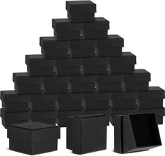 new Sasyl 200 Pcs Jewelry Gift Boxes Bulk Cardboard Ring Earring Black Color 07FC0E-D4 - KOEEK