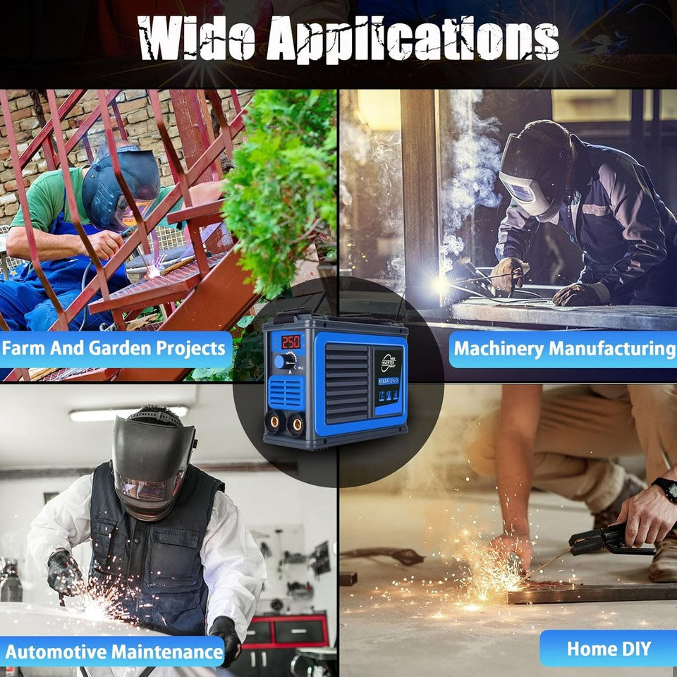 new Stick Welder,Portable Welder Machine 110V IGBT Digital Display LCD Blue