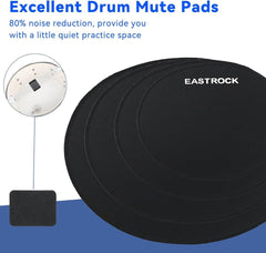 new EASTROCK Drum Mute Pads Set 5 Pieces Foam Fit 12,13,14,16&quot; drum-5 pack EASTROCK - KOEEK