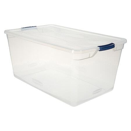 new Rubbermaid Rmcc950001 Storage Tote, Clear, Plastic, 29 In L, 17 In W, 13 RUBBERMAID - KOEEK