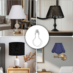 new 2 Pack Round Lamp Shade Light Bulb Clip Adapter, ALUCSET Lampshade Silver ALUCSET - KOEEK