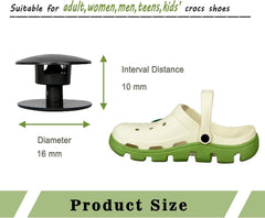 new 10-Pack Strap Rivets for Crocs,Replacement Parts Croc Clog Shoes Black 07FC0E-D4 - KOEEK