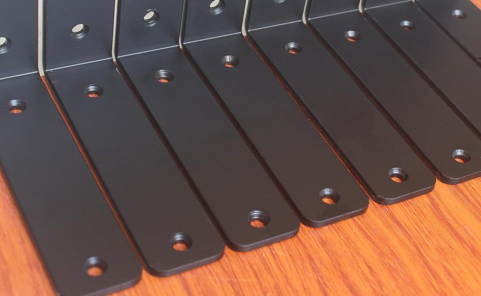 new 4 Pack - L 6" x H 4" x W1.5", 5mm Thick 6''x4'', Black 07FC0E-D4 - KOEEK