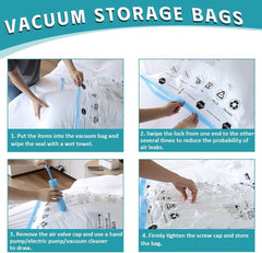 new 6 Pack Vacuum Storage Bags, Seal Bags for 6 COMBO, transparent 07FC0E-D4 - KOEEK
