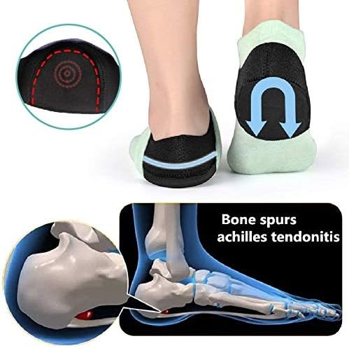 new Plantar Fasciitis Heel Cups for Pain 【Updated M 5-8 W 6-9.5, Black 07FC0E-D4 - KOEEK