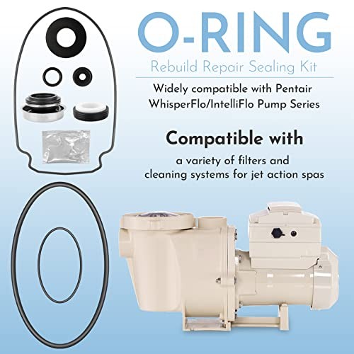 new O-Ring Rebuild Repair Kit, for Pentair WhisperFlo/IntelliFlo Pool Pump Black 07FC0E-D4 - KOEEK