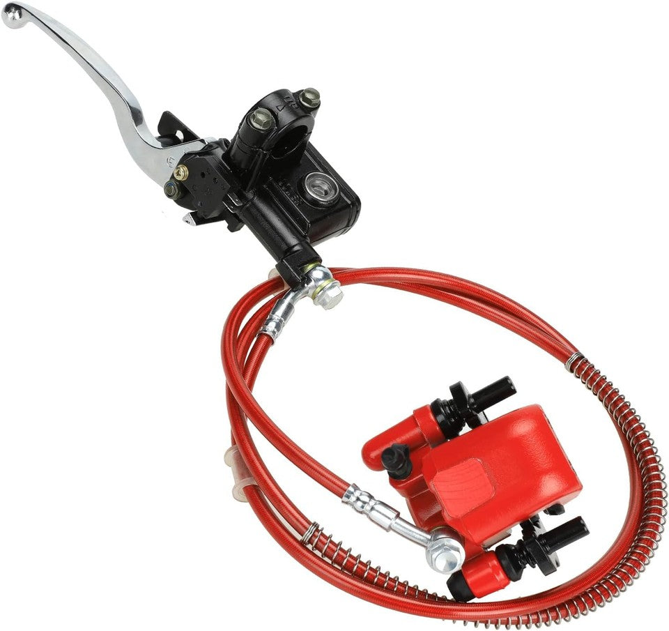new FVRITO Rear Hydraulic Disc Brake System Hand Master Cylinder Red FVRITO - KOEEK