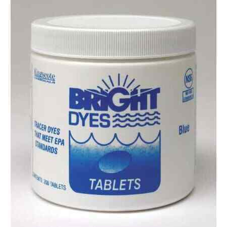 ny Bright Dyes 101105 Dye Tracer Tablet, Fl Blue, Pk200