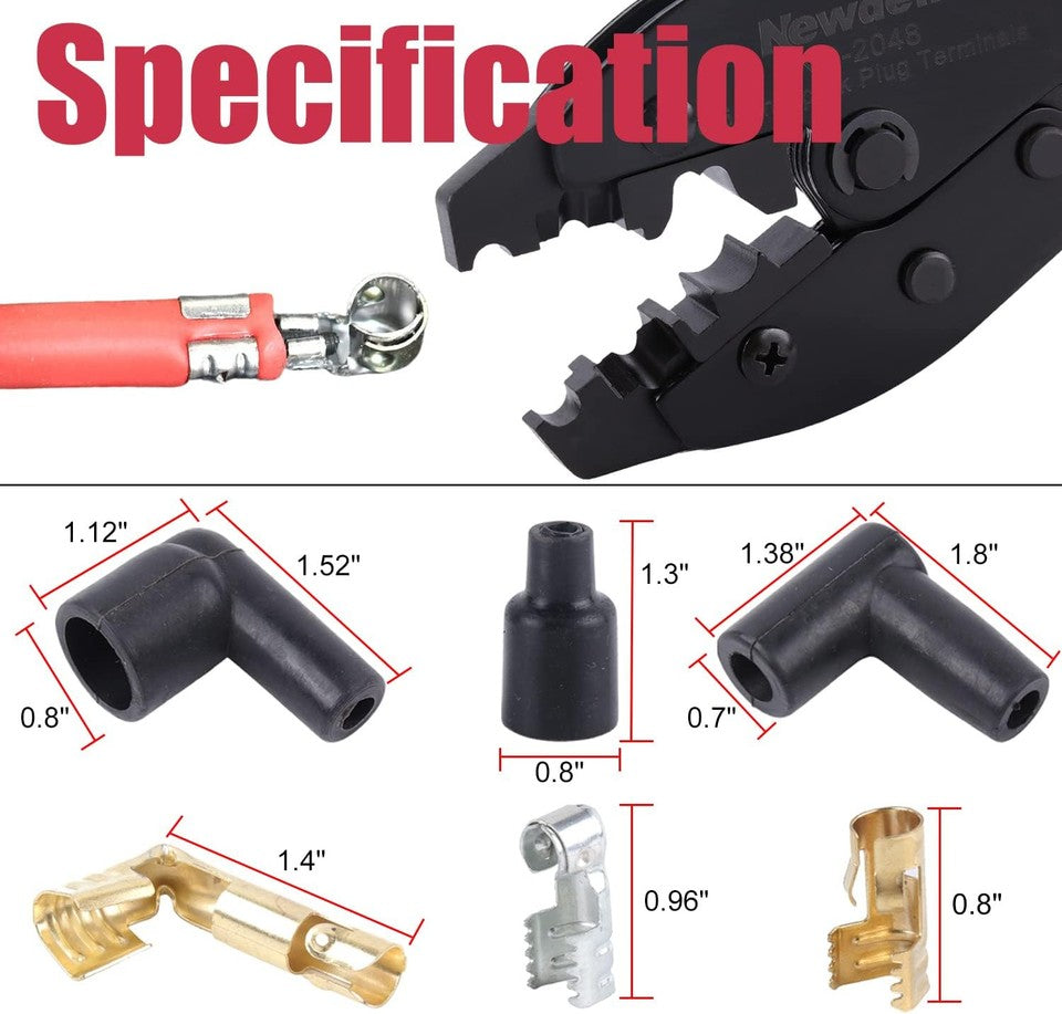 new Ratchet Spark Plug Wire Crimper Set, deli 25Pcs Red, Blue, Black 07FC0E-D4 - KOEEK