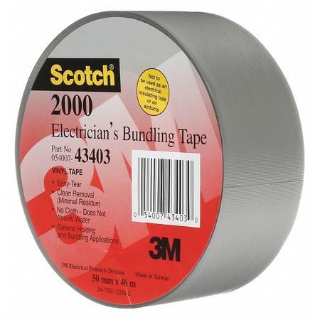 ny 3M 2000 Utility Tape, 6 Mil, 2" X 150 Ft., Grå