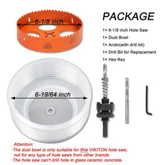 new 6-1/8 Hole Saw for Recessed Lights Can Lights, 6 inch, Orange 07FC0E-D4 - KOEEK