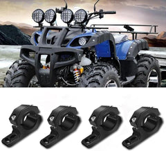 new 4PCS Motorcycle Light Bar Mounts 0.75", 1", 1.25", LED Off 4 Pieces, Black 07FC0E-D4 - KOEEK