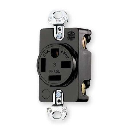 new Hubbell Hbl8420 Receptacle, 20 A Amps, 250V Ac, Flush Mount, Single Outlet, koeek - KOEEK