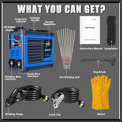 new Stick Welder,Portable Welder Machine 110V IGBT Digital Display LCD Blue 07FC0E-D4 - KOEEK