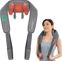 new Neck Massager with Heat, 6D Cordless Shoulder for Pain Grey 07FC0E-D4 - KOEEK