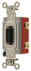 ny Hubbell Hbl1557l Wall Switch, Toggle, Momentary, Black