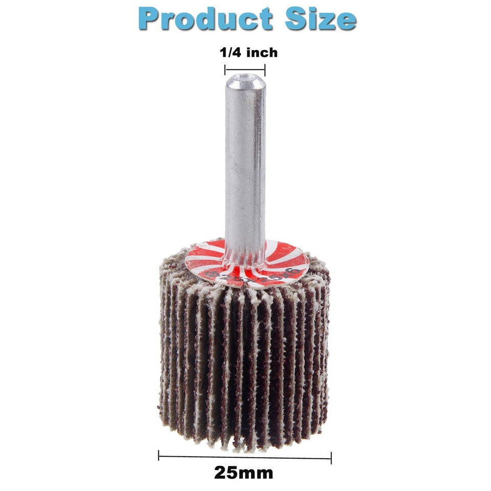 new 50 Pack Abrasive Flap Wheel Sande,1" x 1" x Shank Mounted Flap... 07FC0E-D4 - KOEEK