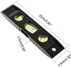 new 6 Inch Torpedo Level, Magnetic Box Level with 45°/90°/180°Bubbles, Black 07FC0E-D4 - KOEEK