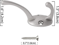 new IBosins 12 Pack Silver Coat Hooks Wall Mounted with 24 Screws Retro IBOSINS - KOEEK