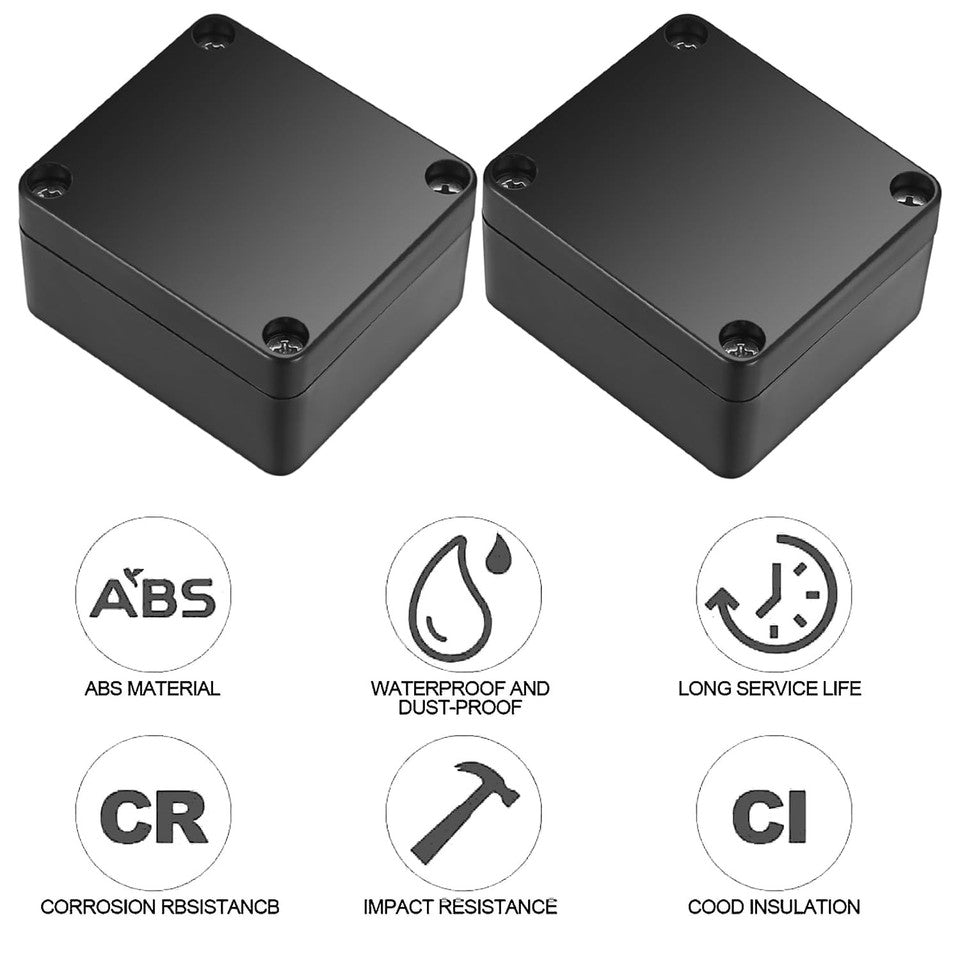 new Project Box, 4 Pcs Electrical Junction IP65 Waterproof A, black 07FC0E-D4 - KOEEK