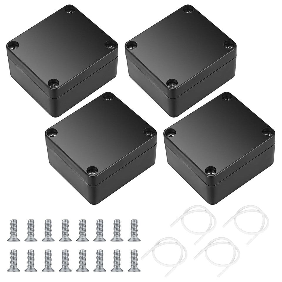 new Project Box, 4 Pcs Electrical Junction IP65 Waterproof A, black 07FC0E-D4 - KOEEK