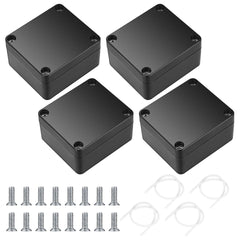 new Project Box, 4 Pcs Electrical Junction IP65 Waterproof A, black 07FC0E-D4 - KOEEK