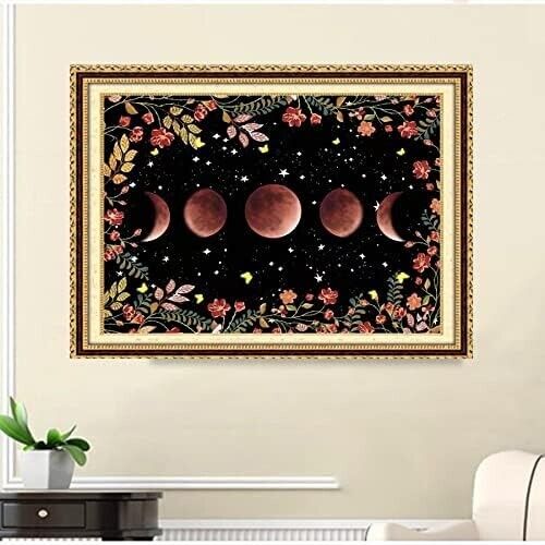 nytt Tilfredsstillende Moon Flower Crystal Rhinestone Painting Kit - All-inclusive Art Set