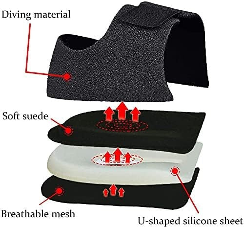 new Plantar Fasciitis Heel Cups for Pain 【Updated M 5-8 W 6-9.5, Black 07FC0E-D4 - KOEEK