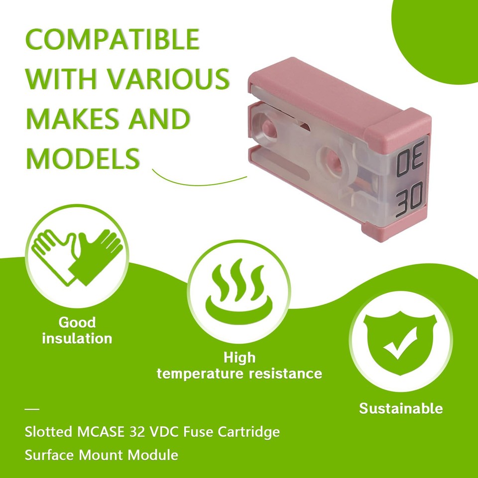 new 30A 32V Mini Slotted Automotive MCASE Shaped Cartridge Fuse Kit(Pack of...