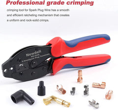 new Ratchet Spark Plug Wire Crimper Set, deli 25Pcs Red, Blue, Black 07FC0E-D4 - KOEEK