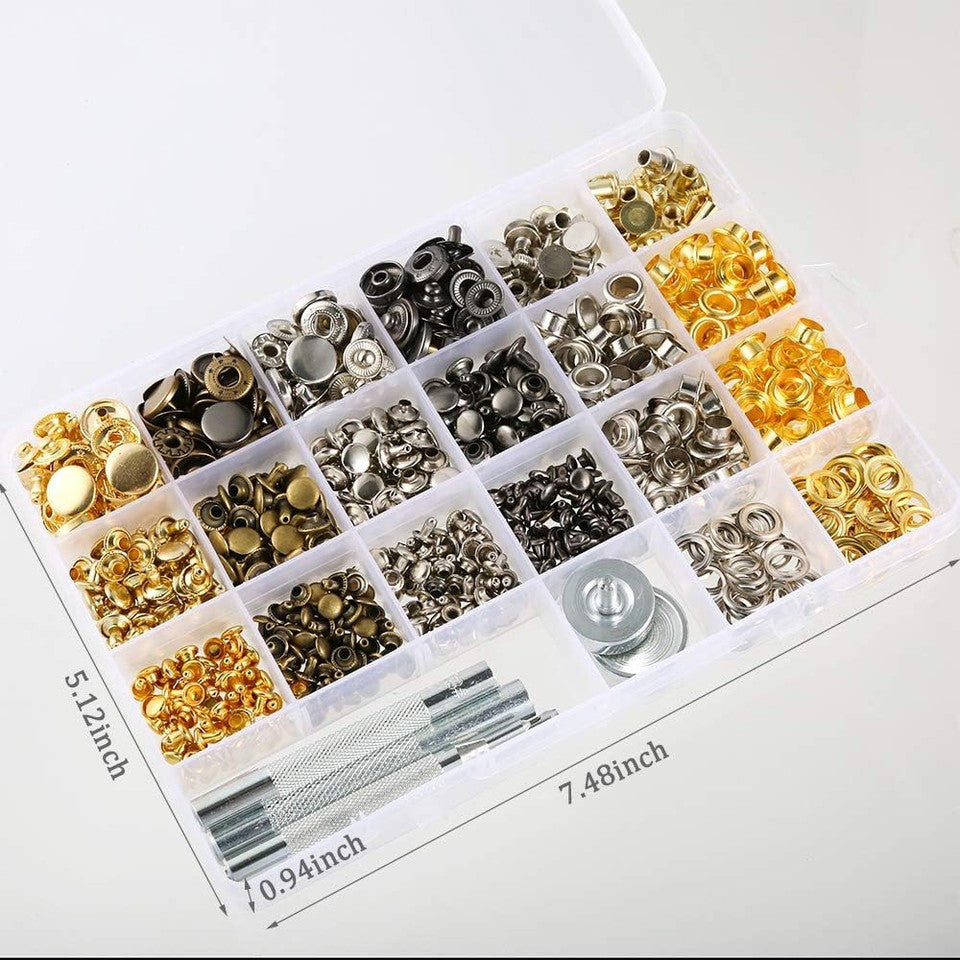 new Caydo 400 Set 4 Style Snap Fasteners Kit Gold, Silver, Bronze, Gunmetal CAYDO - KOEEK