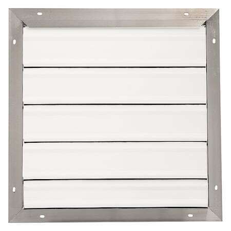 ny Dayton 4C558 18 In Backdraft Demper Wall Shutter, 18-1/2 In X 18-1/2 In