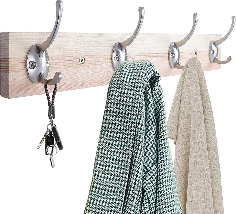 new IBosins 12 Pack Silver Coat Hooks Wall Mounted with 24 Screws Retro IBOSINS - KOEEK